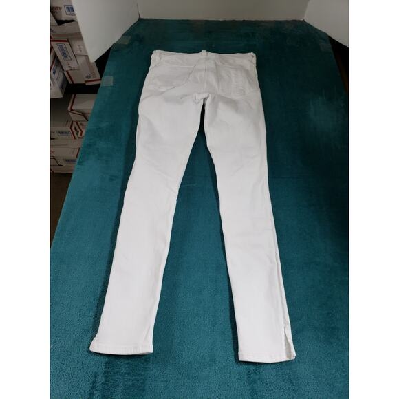 Rag & Bone Jeans Size 26 White Stretch Denim Pants Mid Rise Ladies Capri - Picture 11 of 13